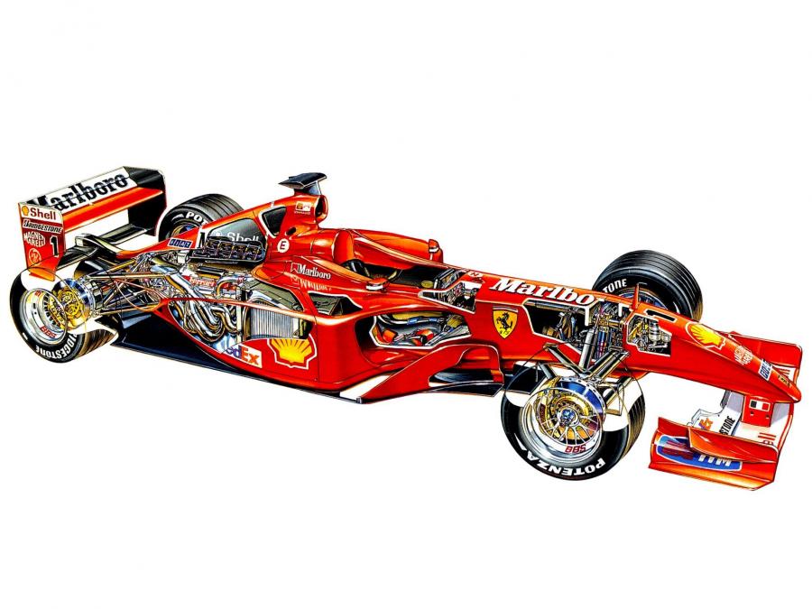 Схема Ferrari F2001 (652) 2001 года  (фото 25 из 25)
